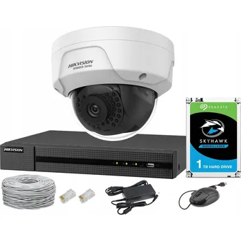 IP kamera Sada pro monitorování IP, 4 Mpx, IK10, NVR 4xPoE, Disk 1 TB Hikvision, antivandal provedení.