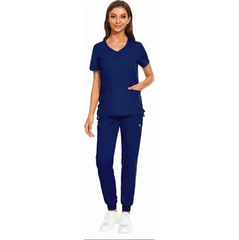DÁMSKÝ ZDRAVOTNICKÝ KOMPLET SCRUB UNIFORM MODEL TREAT, BARVA TMAVĚ MODRÁ (NAVY BLUE), VEL L