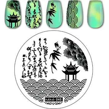 Přípravek na nehty Šablona / Destička na nehty pro zdobení nehtů