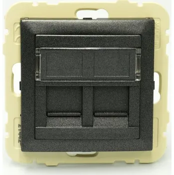 Elektrická zásuvka Internetová a telefonní zásuvka nástěnná Efapel šedá