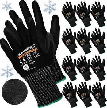 Pracovní rukavice Pracovní rukavice zateplené zimní rukavice, teplé ochranné MANUÁLNÍ, 12 párů