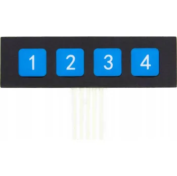 Zabezpečení domácnosti MSALAMON Membránová klávesnice 1x4, 4 tlačítka pro Arduino