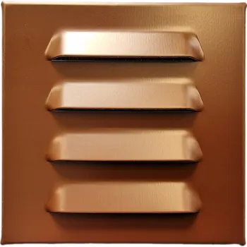 Větrací mřížka M&D Větrací mřížka se síťovinou HNĚDÁ AL 10x10 cm