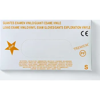 Pracovní rukavice VINYLOVÉ RUKAVICE TRANSPARENTNÍ "STAR" 100ks VELIKOST S