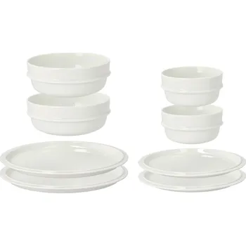 Sada nádobí Zone Denmark Bílá porcelánová sada nádobí Eau, 8 ks