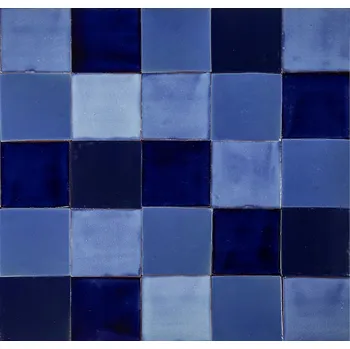 Dlažba Čtvercová dlaždice Cerames 10,5 x 10,5 cm, odstíny modré