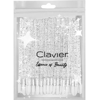 Péče o rty Clavier Velurové Aplikátory na Rty a Řasy - Stříbrné s Brokátem 50 ks