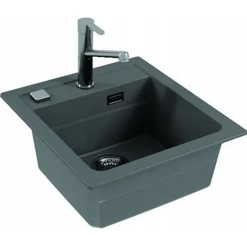 Granitový dřez Jednokomorový granitový dřez Alveus 1 šedý