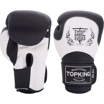 Boxerské rukavice Boxerské rukavice Top King TKBGBL-02-BK-WH-10OZ 10 oz