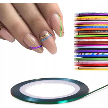 Pásky na zdobení nehtů Sunny Nails 94002-28 bílé