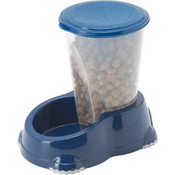 Miska pro psa Automatické krmítko z plastu Yarro stříbrné 1,5 l