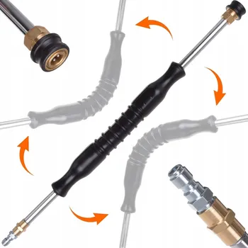 Příslušenství pro vysokotlaký čistič Ohebná prodlužovací tryska 47 cm pro benzínové tlakové myčky, rychlospojka, úhlová