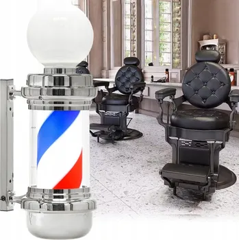 Barberský sloup stropní svítidlo, lampa, stříbrný, 68 cm