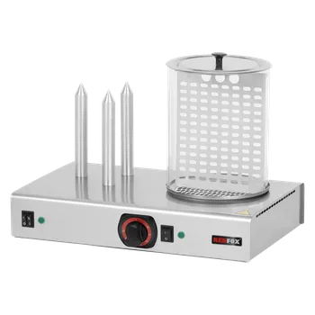 Kuchyňský gril Hot-dog třítrnový s nádobou REDFOX HD 03 N