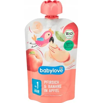 Babylove BIO Ovocné pyré Broskev Banán Jablko