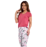Dámské krátké pyžamo Cornette 668/313 Isabel 4XL Růžová