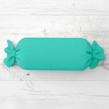 Dekorativní polštářek Polštář válec bonbon Rongo RG-093 Světle tyrkysový 15x40 cm