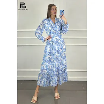 Dámské šaty Dlouhé šaty vzor LAMIAR L5M172-4 barva: černá