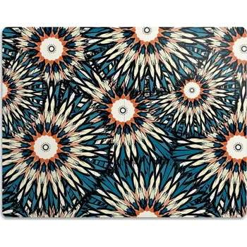 Miska pro psa Podložka pod misky pro psy s barevnými kruhy, 90x60 cm