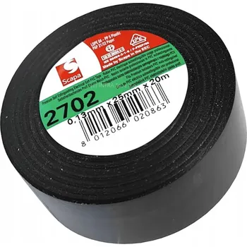 Izolační páska PVC izolační páska 2702 25mm/20m černá, SCAPA, samozhášivá, EN60454, VDE, UL, orig