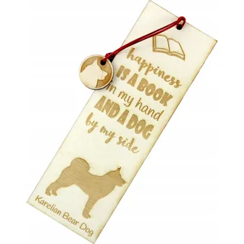 Doplněk ke knize Karelský medvědí pes - gravírovaná záložka do knihy se psem
