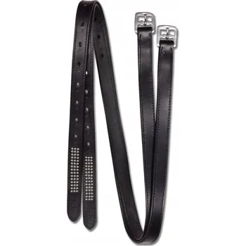 Jezdectví Star Silverstar Třmenové Řemeny kožená černá 130 cm