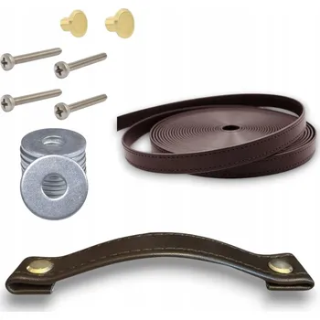 Nábytkové kování KOŽENÁ ÚCHYTKA ÚCHYTKY NÁBYTKOVÁ RUKOJEŤ PREMIUM ECO KŮŽE 158MM