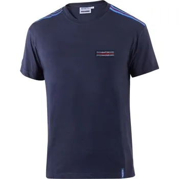 Pánské tričko Sparco Martini Racing Tričko Top Stripes Námořní modř XL