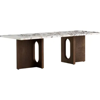 Konferenční stolek Audo CPH Dřevěný konferenční stolek AUDO ANDROGYNE s mramorovou deskou 120 x 45 cm