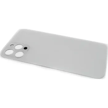 Pouzdro na mobilní telefon Zadní Kryt Sklo Apple iPhone 12 Pro Max Stříbrný