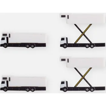 Modelová železnice Herpa - letištní příslušenství - Cateringový vůz k A380, 4ks sada, 1/500