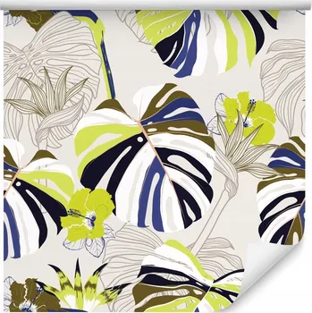 Fototapeta Tapeta do obýváku tropické květiny listy příroda