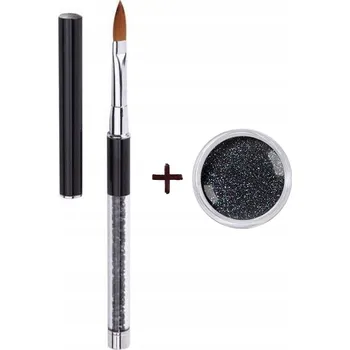 Kosmetický štětec Štětec na akryl s krystaly vel 6 + DÁREK