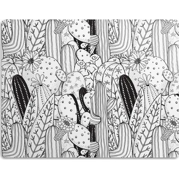 Podložka pod misku Ochranná podložka pod misku Kaktusy omalovánka 45x35