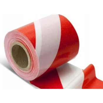 Lepicí páska Výstražná páska Irge-System bílo-červená 83 mm x 200 m