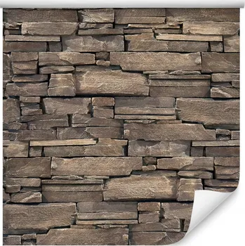 Fototapeta Omyvatelná tapeta imitace kamene a cihel 3D do obýváku