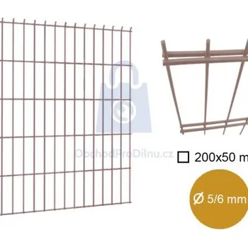 Pletivo PILECKÝ Pilofor Super 2D bez prolisu Fe 2500 x 1830 mm