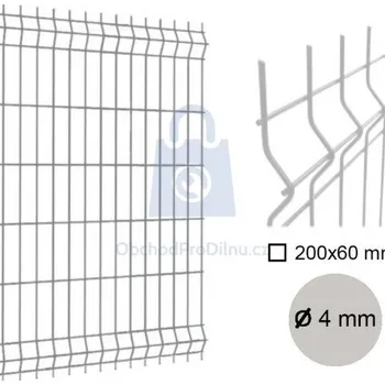 Plot Dílec plotový MERKUR, 3D, drát 4 mm, pozinkovaný 2500 x 830 mm, balení 1 ks