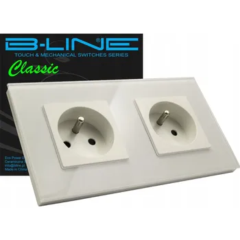 Elektrická zásuvka Bílá nástěnná Elektrická Zásuvka B-line