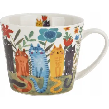 Hrnek Duo ZAHRADNÍ KOČKY porcelán 610 ml