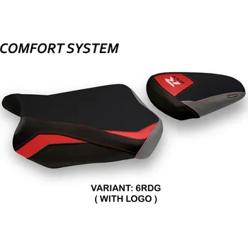 Moto sedlo TPZ Italia Potah sedla Suzuki GSX R 600 / 750 (11-23) Teheran special color comfort model potah sedla: bez loga 6RDG (red-grey)