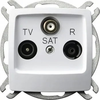 Elektrická zásuvka Anténní zásuvka nástěnná Ospel bílá