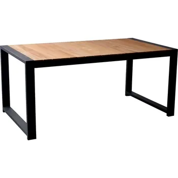 Zahradní stůl Zahradní jídelní stůl hliník / dřevo, grafit + borovice hnědá, 167x90 cm