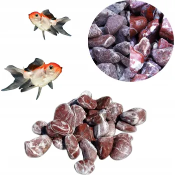 Dekorace do akvária Kámen do akvária Oblázek červený 300g 1-4cm