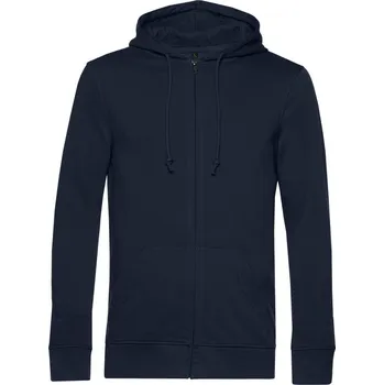 pracovní mikina B&C Mikina B&C Inspire Zipped Hood s kapucí a zipem, pánská COT01U35Bu3413-navy blue 3XL Navy