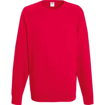pracovní mikina Fruit of the Loom Mikina Lightweight Raglan Sweat, raglánová, pánská COT16213800404-red XL Červená