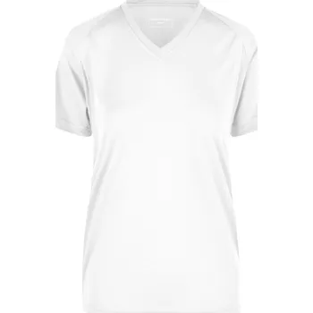 pracovní tričko James & Nicholson Tričko JN 316, běžecké, krátký rukáv, dámské COT02031690200-white/white XS Bílá/bílá