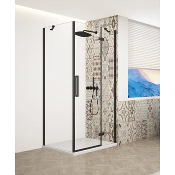 GELCO TRINITY BLACK obdélníkový kout 1100x1000mm pravý, čiré sklo, GT5610-11CR-B