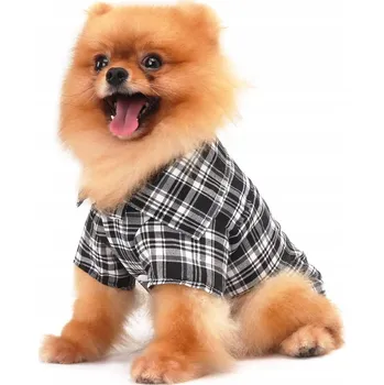 Pánská košile KOŠILE PRO PSA S KOSTKOVANÝM VZOREM, VELIKOST XXL, ELEGANTNÍ, KRÁTKÝ RUKÁV77