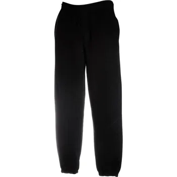 Pánské kalhoty Fruit of the Loom Tepláky Classic Elasticated Jog Pants COT16402600204-black XL Černá